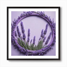 Lavender Wreath Art Print