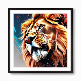 Lion Painting 83 Art Print