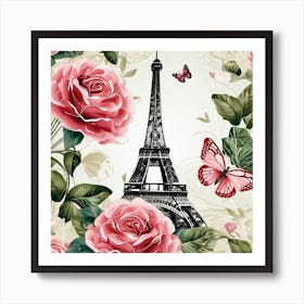 Paris Roses 2 Art Print