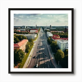 Soviet Union Contemporary Capital Baltic Suburbia Commute Community Municipality Asphalt Ka (8) Art Print