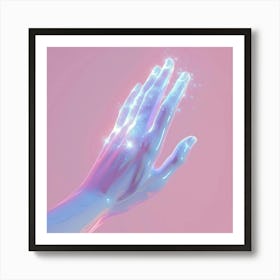 Holographic Hand Art Print