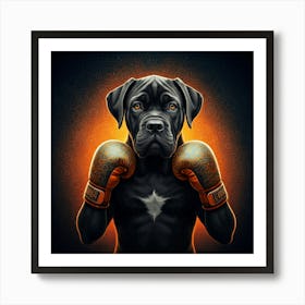 Boxing Dog 1 Art Print