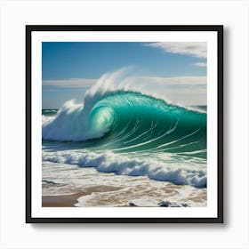 Wave Breaking Art Print