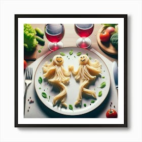 Angels With Spaghetti Art Print