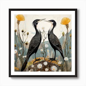 Bird In Nature Cormorant 2 Art Print