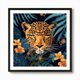 Leopard In The Jungle 8 Art Print