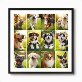 Collage of Dogs: National Pet Day! Art Print