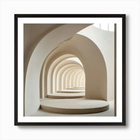 Arches In A White Building 1 Art Print