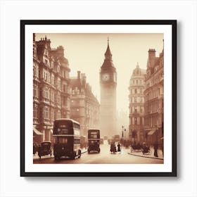 London Street Scene 1 Art Print