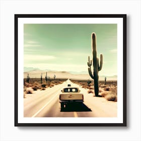 Cactus Road Art Print