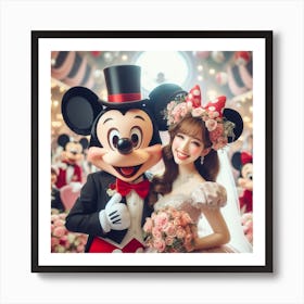 Wedding At Disneyland Art Print