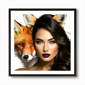 Fox Woman 1 Art Print