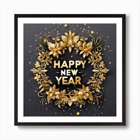 Happy New Year 123 Art Print