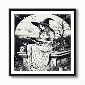 Witch Reading Art Print