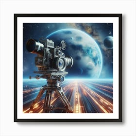 Camera In Space Art Print