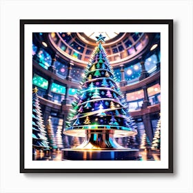 Christmas Tree In A Hall Art Print