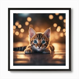 Bengal Kitten Art Print