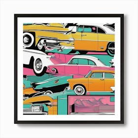 Vintage Cars Art Print