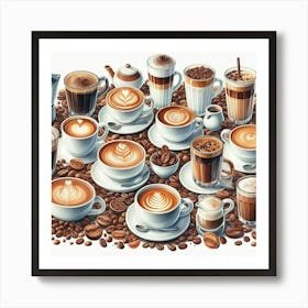 Coffee Painting 7 Art Print