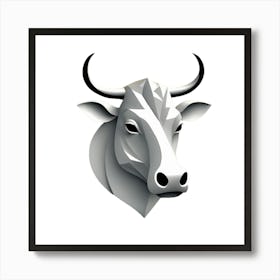 Bull Head Art Print