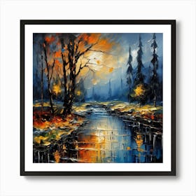 River In Autumn Art Print