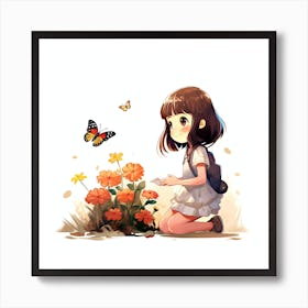 Kawaii Girl Art Print