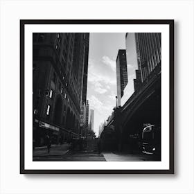 Black And White Cityscape Art Print