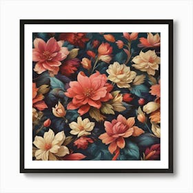 Colorful Flowers 1 Art Print