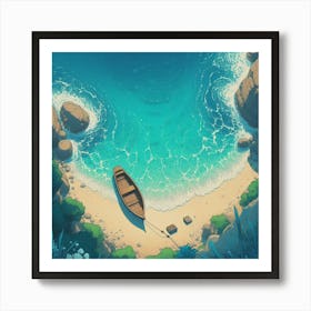 Boat On The Beach 1 Art Print