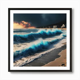 Stormy Seascape Art Print