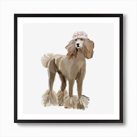 Royal Poodle Art Print