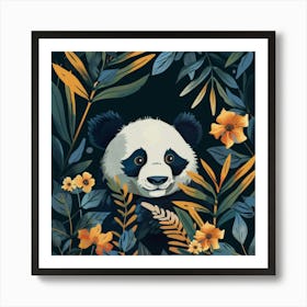 Panda Bear In The Jungle 4 Art Print