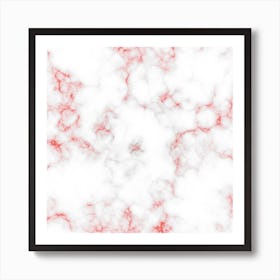 Red Marble Art Print