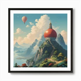 Chinese Temple Art Print