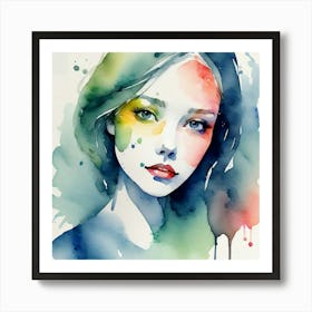 Watercolor Of A Woman 6 Art Print