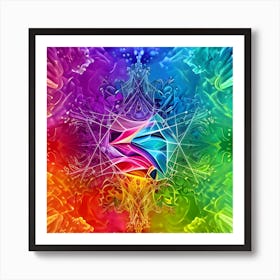 Rainbow Psychedelic Art 1 Art Print