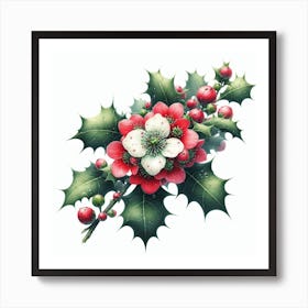 Flower of Holly-hox 1 Art Print