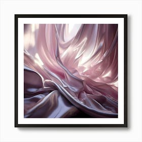 Abstract Pink Silk Art Print