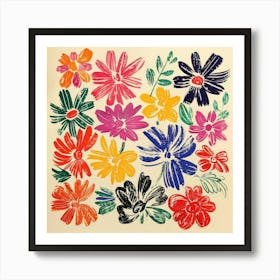 Summer Flowers Painting Matisse Style 10 Art Print