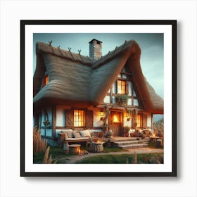 Thatched Cottage 1 Art Print