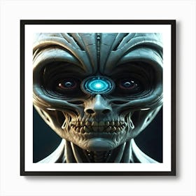 Alien Head Art Print