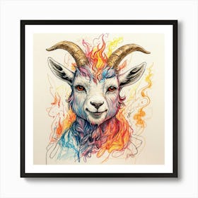 Goat Of Fire 31 Art Print