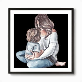 Mother And Child Happy Mother's Day 12 Art Print