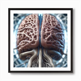 Human Brain In 3d Art Print