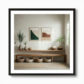 Room With A Bench 1 Art Print