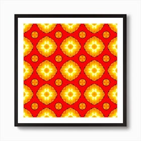 Sun Pattern Texture Seamless Art Print