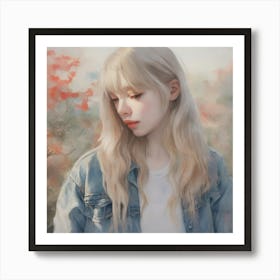 Korean Girl Painting Art Print