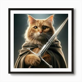 Lord Of The Rings Cat Art Print