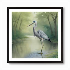 Heron Art Print