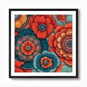 Colorful Flowers 1 Art Print